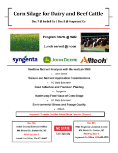 Cover photo for Corn Silage Meetings for Beef and Dairy Cattle Producers